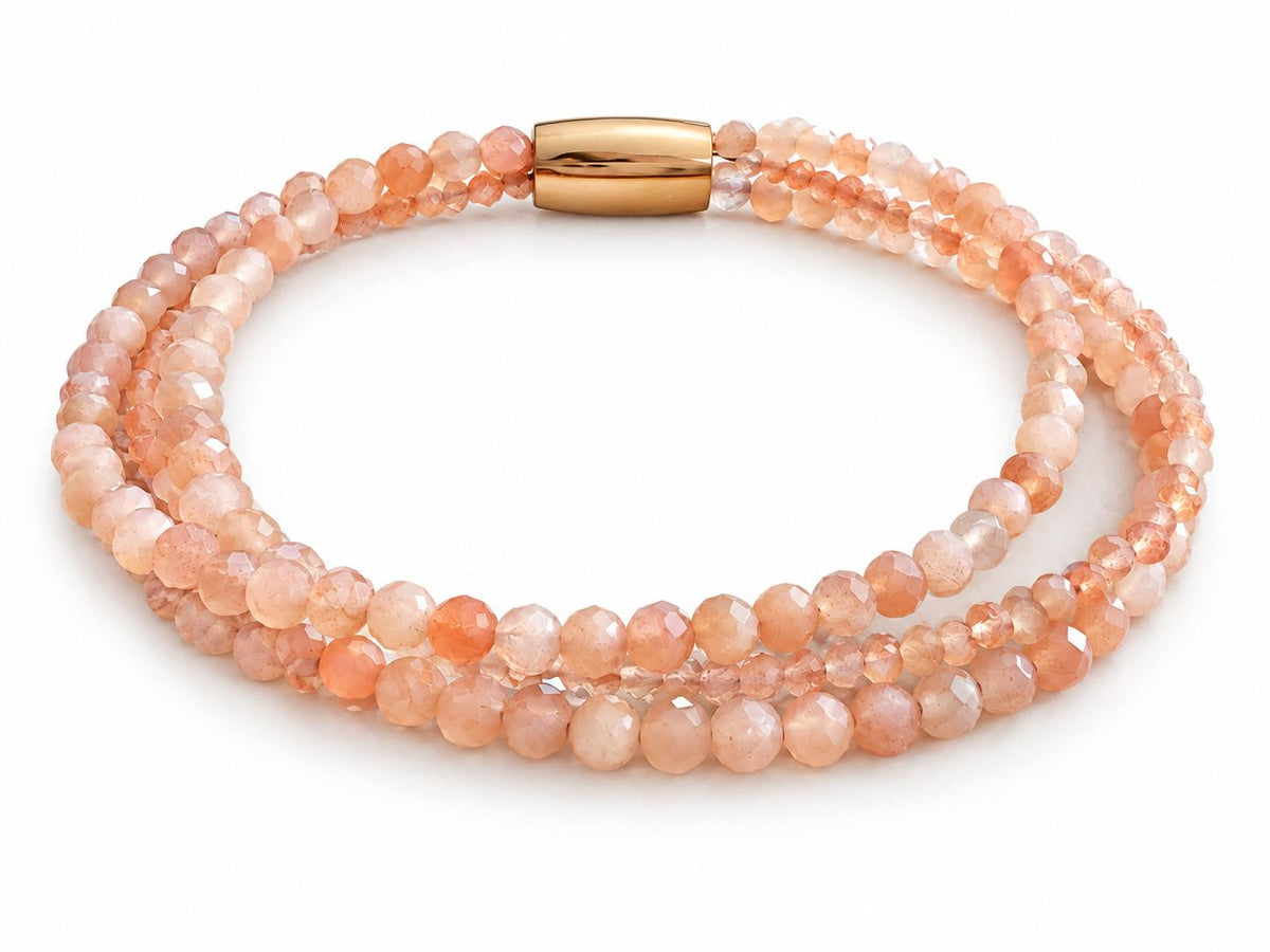 Sonnenstein Armband – dreireihig mit Magnetverschluss