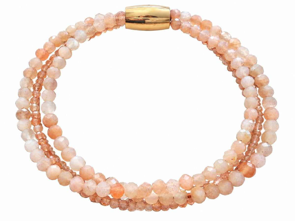 Sonnenstein Armband – dreireihig mit Magnetverschluss